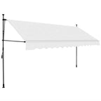 Einziehbare Markise Handbetrieben mit LED 400 cm Creme