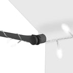 Einziehbare Markise Handbetrieben mit LED 400 cm Creme