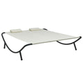 Sonnenliege Stoff Creme