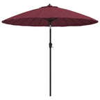 Sonnenschirm mit Aluminium-Mast 270 cm Bordeauxrot