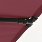 Sonnenschirm mit Aluminium-Mast 180x110 cm Bordeauxrot