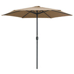 Sonnenschirm mit Aluminium-Mast 270x246 cm Taupe