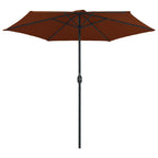 Sonnenschirm mit Aluminium-Mast 270x246 cm Terrakotta