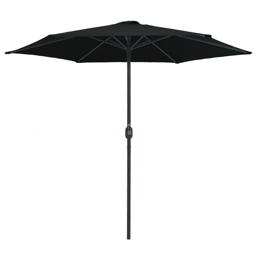 Sonnenschirm mit Aluminium-Mast 270x246 cm Schwarz