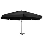 Sonnenschirm mit Aluminium-Mast 500 cm Schwarz