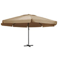Sonnenschirm mit Aluminium-Mast 600 cm Taupe