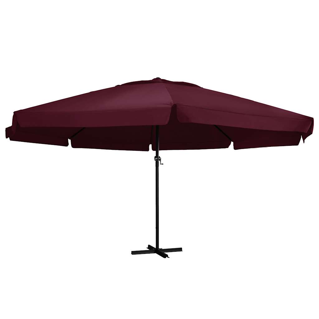 Sonnenschirm mit Aluminium-Mast 600 cm Bordeauxrot