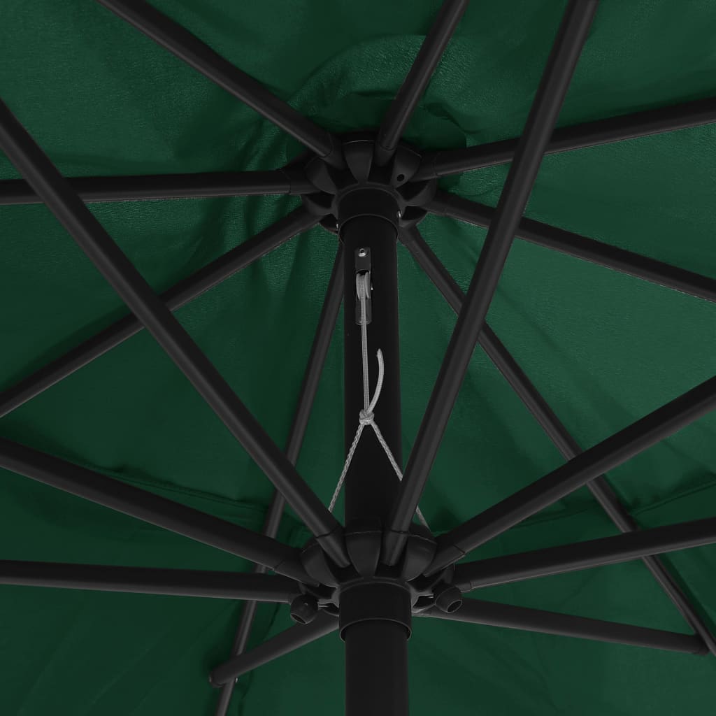 Sonnenschirm mit Metall-Mast 390 cm Grün