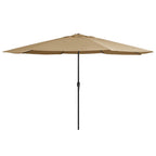 Sonnenschirm mit Metall-Mast 390 cm Taupe