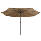 Sonnenschirm mit Metall-Mast 390 cm Taupe