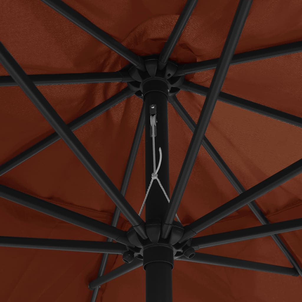 Sonnenschirm mit Metall-Mast 390 cm Terrakotta