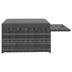4-tlg. Garten-Lounge-Set mit Auflagen Poly Rattan Grau