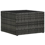 5-tlg. Garten-Sofagarnitur mit Auflagen Poly Rattan Grau