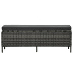 3-tlg. Garten-Lounge-Set mit Auflagen Poly Rattan Grau