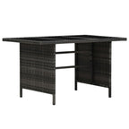 3-tlg. Garten-Lounge-Set mit Auflagen Poly Rattan Grau