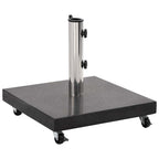 Sonnenschirmständer Granit 30 kg Quadrat Schwarz