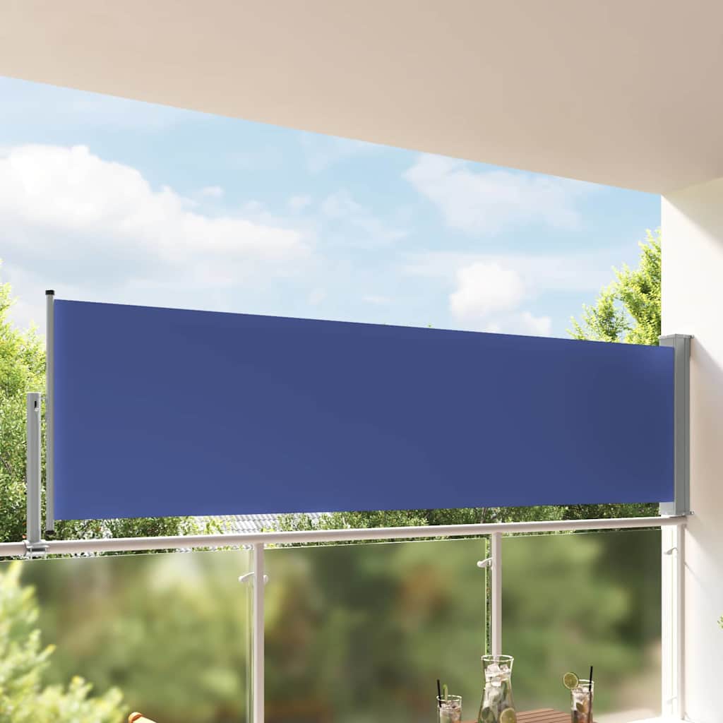 Ausziehbare Seitenmarkise 100x300 cm Blau