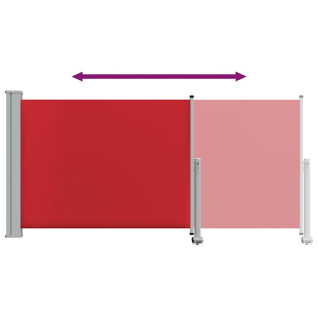 Ausziehbare Seitenmarkise 120x300 cm Rot