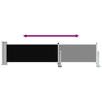 Ausziehbare Seitenmarkise 60×300 cm Schwarz