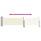 Ausziehbare Seitenmarkise 60×300 cm Creme
