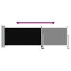 Ausziehbare Seitenmarkise 80×300 cm Schwarz