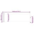 Ausziehbare Seitenmarkise 80×300 cm Creme