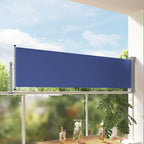 Ausziehbare Seitenmarkise 80×300 cm Blau