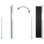 Ausziehbare Seitenmarkise 170×300 cm Schwarz