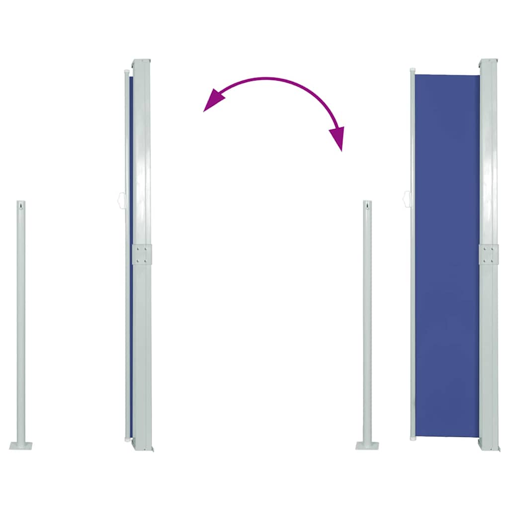 Ausziehbare Seitenmarkise 170×300 cm Blau