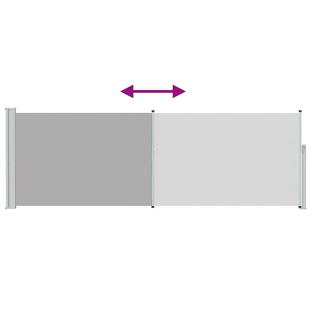 Ausziehbare Seitenmarkise 100x300 cm Grau
