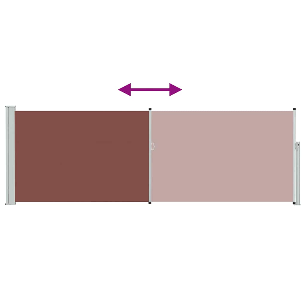 Ausziehbare Seitenmarkise 100x300 cm Braun