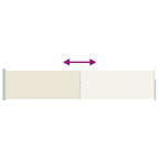 Ausziehbare Seitenmarkise 100×500 cm Creme