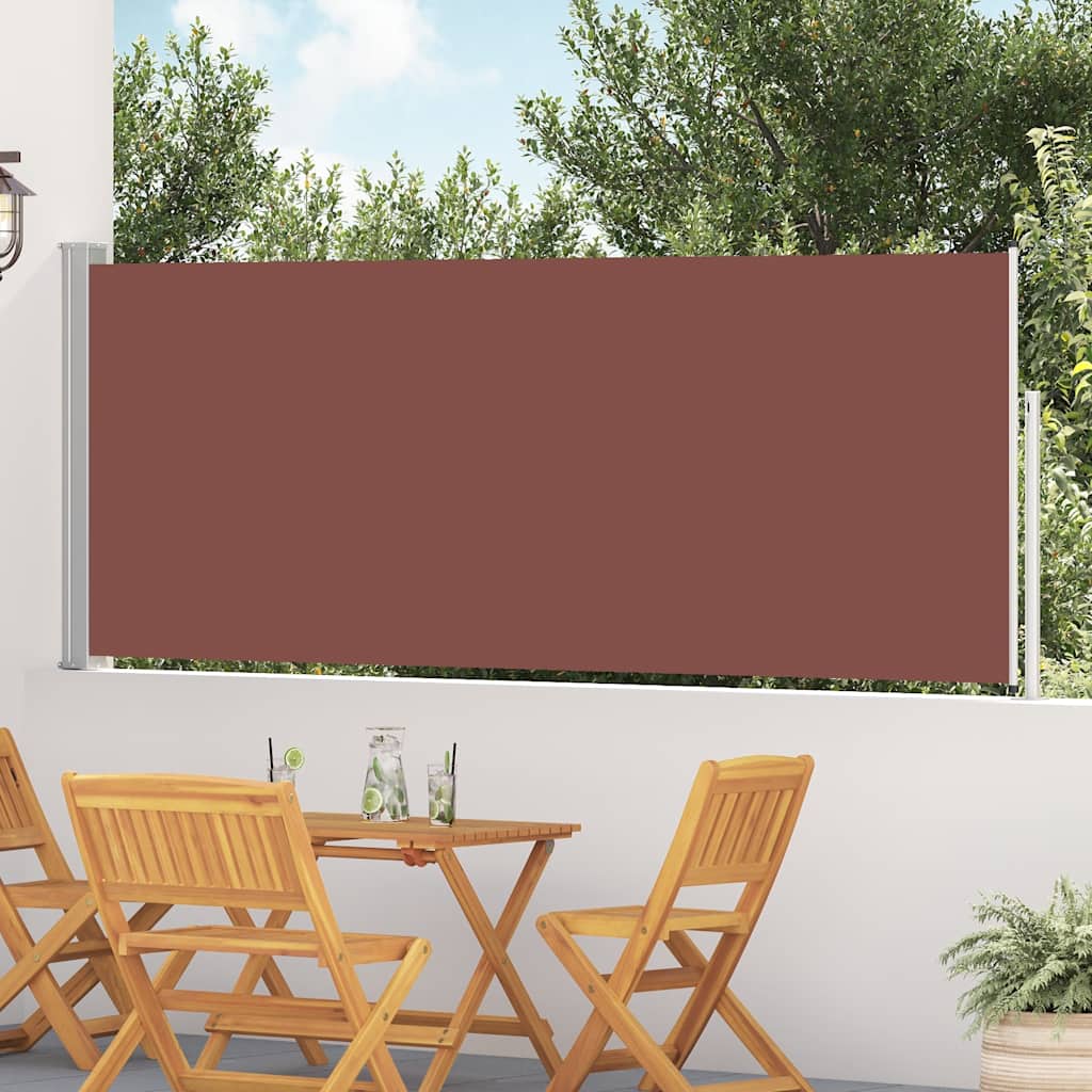 Ausziehbare Seitenmarkise 120×500 cm Braun