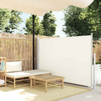 Ausziehbare Seitenmarkise 140×500 cm Creme