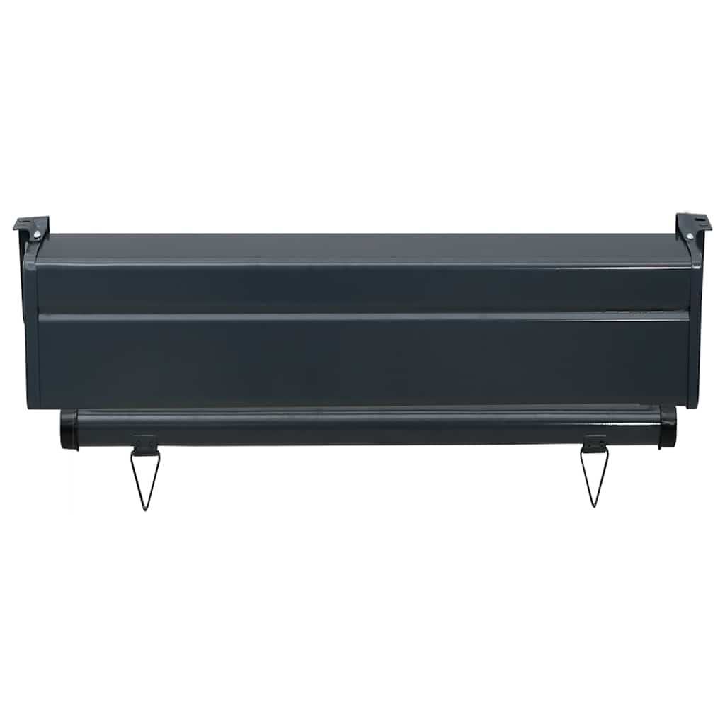 Balkon-Seitenmarkise 65x250 cm Schwarz