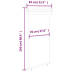 Balkon-Seitenmarkise 85x250 cm Creme