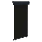 Balkon-Seitenmarkise 105x250 cm Schwarz