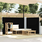 Ausziehbare Seitenmarkise Schwarz 120 x 600 cm
