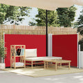 Ausziehbare Seitenmarkise Rot 120 x 600 cm