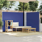 Ausziehbare Seitenmarkise Blau 140 x 600 cm