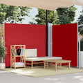 Ausziehbare Seitenmarkise Rot 160 x 600 cm