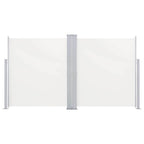 Ausziehbare Seitenmarkise Doppelt 170 x 600 cm Creme