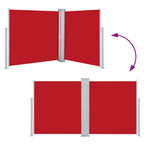 Ausziehbare Seitenmarkise 170 x 600 cm Rot