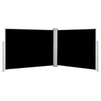 Ausziehbare Seitenmarkise Schwarz 140 x 1000 cm