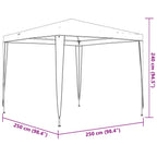 Partyzelt 2,5x2,5 m Blau