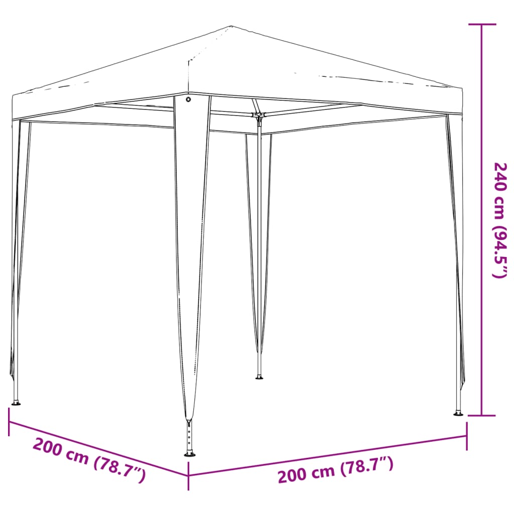 Profi-Partyzelt 2×2 m Grün