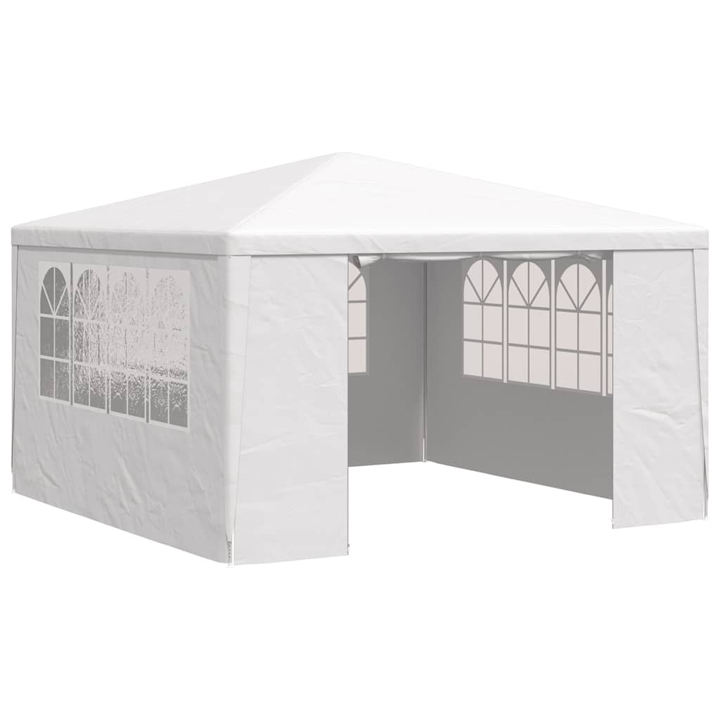 Profi-Partyzelt mit Seitenwänden 4×4 m Weiß 90 g/m²