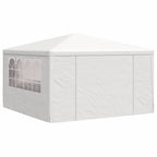 Profi-Partyzelt mit Seitenwänden 4×4 m Weiß 90 g/m²