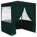 Profi-Partyzelt mit Seitenwänden 2×2m Grün 90 g/m²