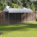 Outdoor-Hundezwinger mit Überdachung 382x192x225 cm